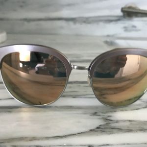 Oliver Peoples Gold & Brown Mirrored Sunglasses